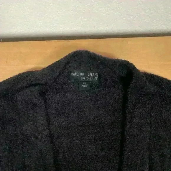 Barefoot Dreams CozyChic Lite Circle Cardigan Sweater black size XS - Picture 2 of 7